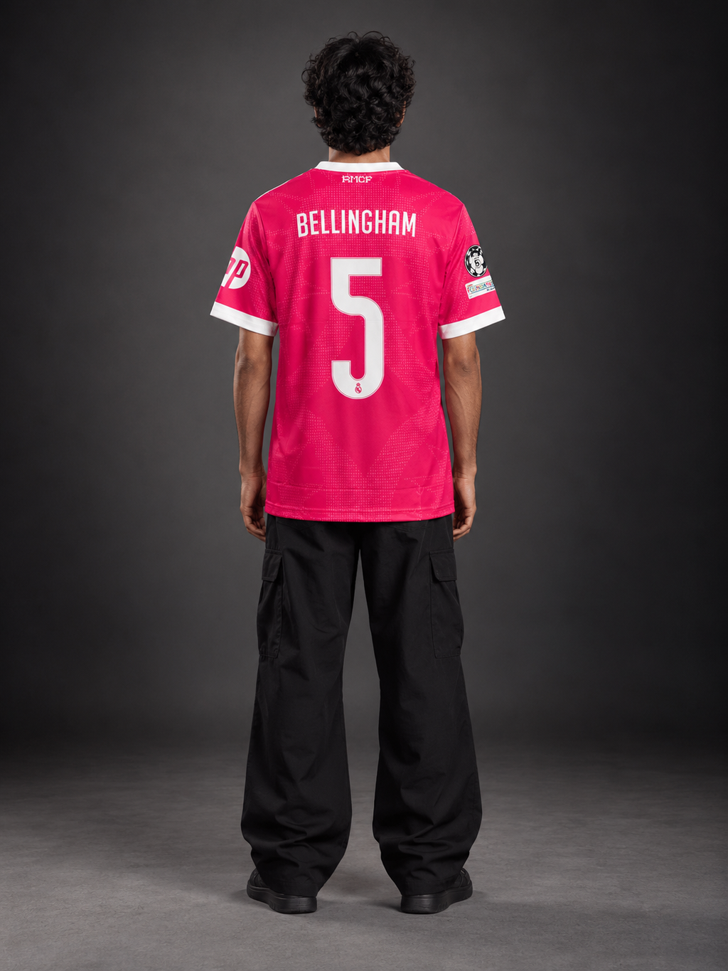 Real Madrid Pink Bellingham #5 Football Jersey | Embroidery | 90 Plus