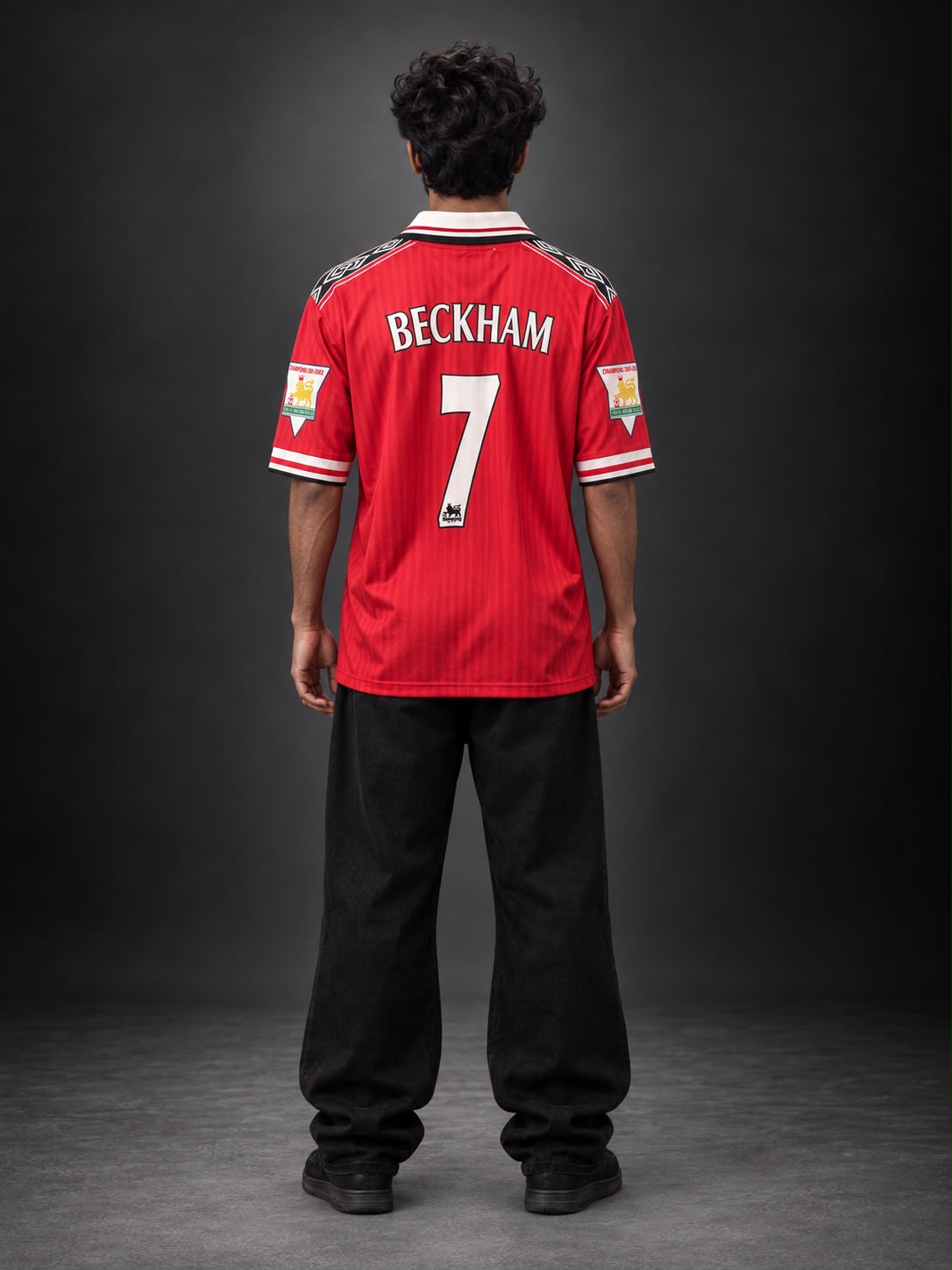 Manchester United 1998/99 Retro Beckham Jersey | Oversize Collar | 90 Plus