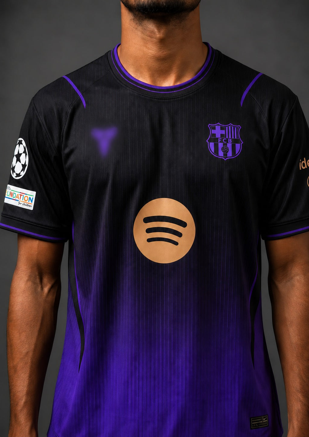 Barcelona Lamine Yamal #10 Black Purple Away Jersey | Sublimation | 90 Plus